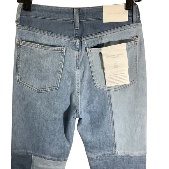 Jonathan Simkhai River High Rise Straight Patchwork Jeans - Picture 5 of 9